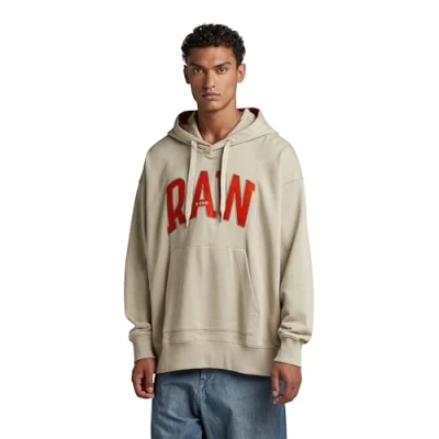 Image of G STAR RAW Men&#039;s University Oversized Hoodie, Beige (spray green D22759 B782 D606), XL