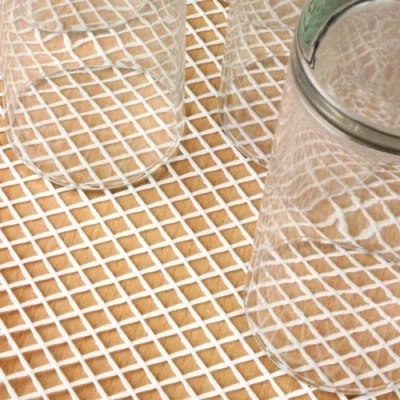 Image of Genware Economy Bioliner White 10mtr Roll Shelf Matting, Antibacterial Liner, Glass Matting