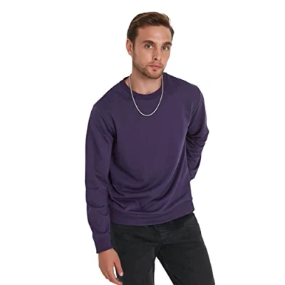 Image of Trendyol Man Basics Regular fit Basic Crew neck Knit Sweatshirt