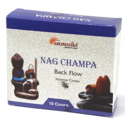 Image of Ancient Wisdom Aromatica Backflow Incense Cones Nag Champa