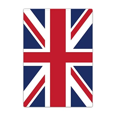 Image of Passport Holder Cover, PU Leather Travel Wallet Case Organiser for Passport, Business Cards, Credit Boarding Passes (British Flag)