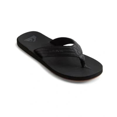 Image of Quiksilver Men&#039;s Carver Nubuck Sandal, Solid Black, 47