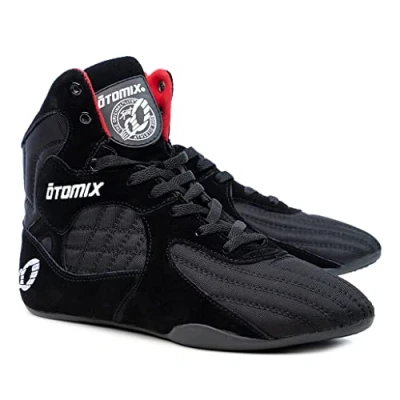 Image of Otomix Stingray Gym Sports &amp; Fitness Footwear for Mens Women, Quality Multipurpose Training Shoes, Boots Boxing, Wrestling, Weightlifting, Martial Arts, Deadlift Black