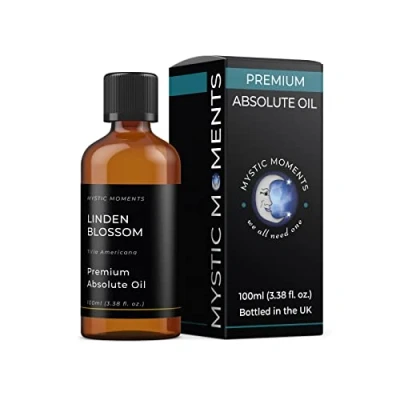 Image of Mystic Moments Linden Blossom Absolute Oil 100ml (Tilia Americana) Pure &amp; Natural for Skincare, Perfumery Aromatherapy