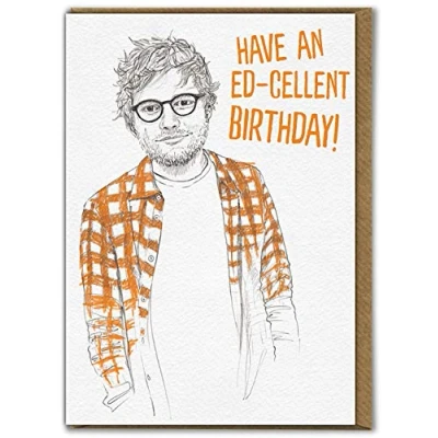 Image of Brainbox Candy Funny Humorous Birthday Card &#039;Ed cellent Birthday&#039; Blank Inside For Your Message Friends Mates Him Her Boyfriend Girlfriend Partner