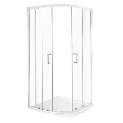 Image of Milano Langley Traditional Chrome Reversible Quadrant Shower Enclosure 760mm x