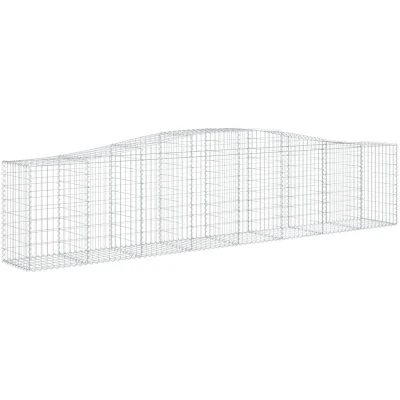Image of Jinlefu Arched Gabion Baskets 20 pcs 400x50x80/100 cm Galvanised Iron vidaXL