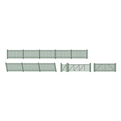 Image of Ratio Station Picket Fencing with Ramps (Green)