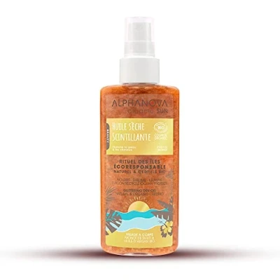 Image of Alphanova Sun, Glittering Dry Oil Protects, Nourishes and Enhance Tan, 125 ml