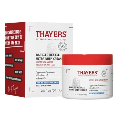 Image of Thayers Barrier Bestie Ultra Whip Face Cream Moisturizer with Sugarcane Squalane and Ceramides Skin Care for Dry to Very 59 ml