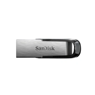 Image of SanDisk Ultra Flair 64GB USB 3.0 Flash Drive, Stick, memory stick with transfer speeds up to 150MB/s Read, Durable, Sleek Metal Casing, Silver/Black