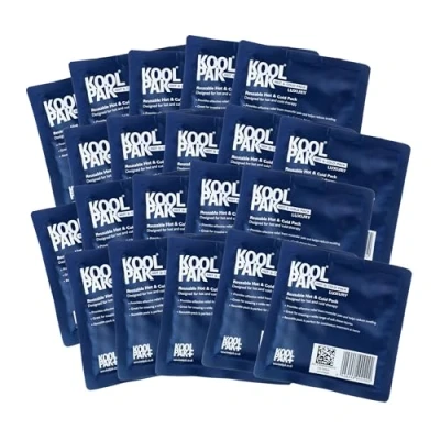 Image of Koolpak Luxury Reusable Hot and Cold Pack Small 13 x 14cm 20 Pack, Blue
