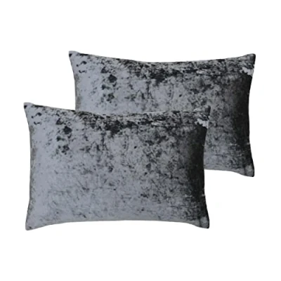 Image of Paoletti Verona Polyester Filled Cushions (Twin Pack), Polyester, Pewter