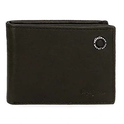 Image of Pepe Jeans Badge Horizontal Wallet with Purse, Unique, Black/White, única, Purse
