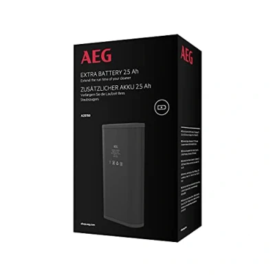 Image of AEG AZE150 Replacement Battery for 8000 Cordless Vacuum Cleaner (Spare Battery, Long Runtime, Quick Change, 2.5Ah Capacity, High Performance, Black)