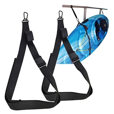Image of Kayak Wall/Ceiling Hanging Storage Strap Nylon Hoist Sling for Garage Indoor/Outdoor &amp; SUP Paddle Board Organize