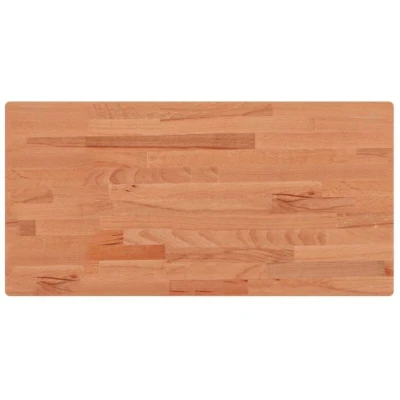 Image of vidaXL Solid Wood Beech Countertop for Bathroom, Versatile Vanity Top or Cabinet Shelf, Easy to Clean with Rounded Corners