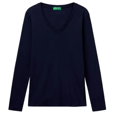 Image of United Colors of Benetton Women&#039;s T Shirt M/L 3ga2e4245, Dark Blue 016, M