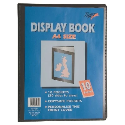 Image of 12 x A4 Premium Black Cover Display Book Presentation Folder Portfolio 10 Pkt