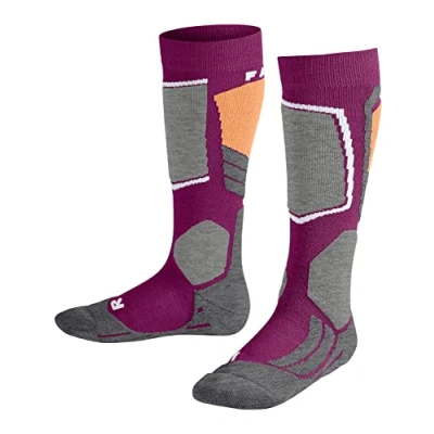 Image of FALKE Unisex Kids SK2 Intermediate K KH Wool Warm Thick 1 Pair Skiing Socks, Purple (Radiant Orchid 8692), 6 8.5