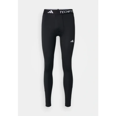 Image of adidas Performance Techfit 3 Stripes Leggings, Men&#039;s, Size: XS, Black