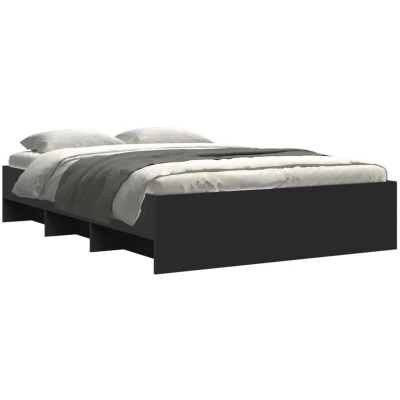 Image of vidaXL Bed Frame without Mattress Black 140x190 cm Engineered Wood
