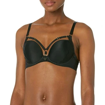 Image of Freya Women&#039;s Temptress Underwire Molded Plunge T Shirt Bra, Black, 36FF