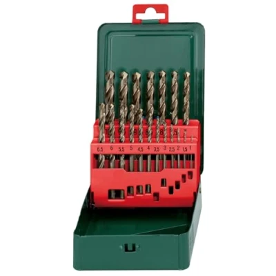 Image of Metabo 627157000 HSS Co Twist Drills, 0 V, Green, Set of 19 Piece