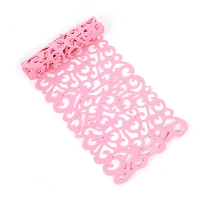 Image of Rectangle Shape Felt Tablecloth Runner Placemats 7 Colors Table Mats Household Kitchen Decoration (Deep Blue)