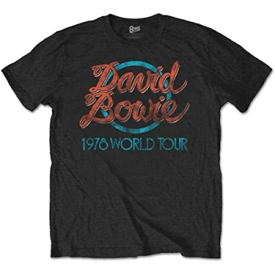 Image of David Bowie Men&#039;s 1978 World Tour Black T shirt