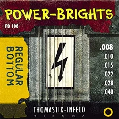 Image of Thomastik Einzelsaite E .013 Stahl blank, vermessingt P13 für Akustikgitarre Spectrum SB113; Jazz Swing JS113, Bepop BB113; Plectrum Acoustic AC110, AC210; Gitarre Power Brights PB110+RP110