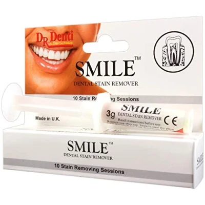 Image of Dr Denti Smile Teeth Whitening Paste (10x Applications) Yellow Coffee Tea Smoking Stain Remover Dental Polish