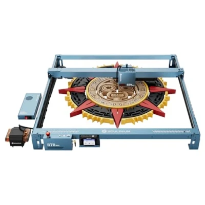 Image of SCULPFUN S70 Max Engraver, 70W Cutter and Engraving Machine with Air Assist Kit, TS1 Touch Screen, 36000mm/min High Speed, Can Cut 30mm Paulownia Wood, 830 x 800mm Large Working Area