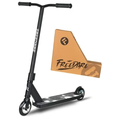 Image of FREEDARE Pro Scooter Stunt Complete Trick for Kids 8 Years and Up, Teens, Adults, Boys Girls Freestyle Street Intermediate Beginner Skate Park Black/JB 3