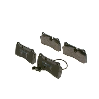 Image of 420698451B, 420698451C, 420698451F, 420698451J, 4L0698451B Brake pad set BOSCH 0 986 494 956 Low Metallic with integrated wear warning contact