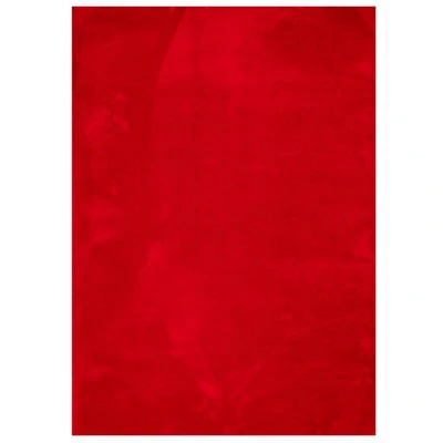 Image of vidaXL Rug HUARTE Short Pile Soft and Washable Red 240x340 cm