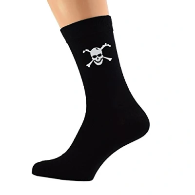 Image of GTR Skull &amp; Crossbones Design Socks. Adult size UK 6 12 Euro 39 46(X6N049)