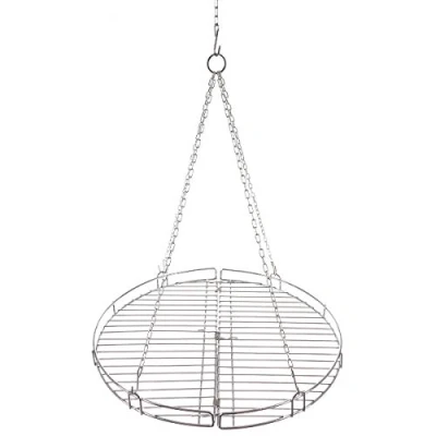 Image of MFH 33641 Folding grill with chain for hanging(49 x 3,5 cm/Silver)
