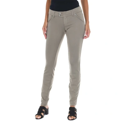 Image of Met Womens Long plush pants with elastic fabric 10DBF0549 J100 woman Brown Cotton Size 25 (Waist)