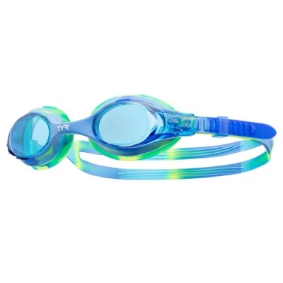 Image of TYR Children&#039;s Swimples Mirror Swimming Goggles, Blue/Green, One Size EU