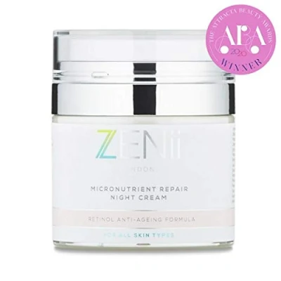 Image of ZENii Micronutrient Repair Night Cream With Retinol, Hyaluronic Acid, Vitamin A, C &amp; E, Anti Ageing Formula, Restore, Repair, Rehydrate The Skin, Doctor Formulated