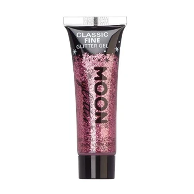 Image of Classic Fine Face &amp; Body Glitter Gel by Moon Pink Cosmetic Festival Paint for Face, Body, Hair, Nails 12ml