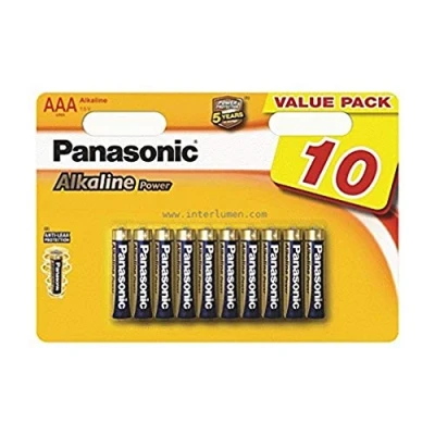 Image of Panasonic 2380 LR03APB/10BW AAA Alkaline Power Batteries (Pack of 10)