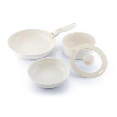 Image of Set of Pans with Removable Handle and Lid Passet InnovaGoods 5 Pieces, Beige