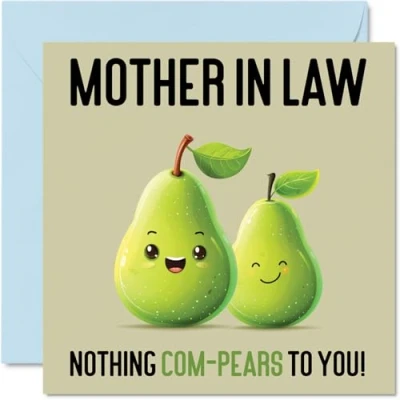 Image of Birthday Cards for Mother in Law Nothing Com Pears Funny Happy Card from Son Daughter Law, Mothers Day Mum, 145mm x Joke Greeting Women