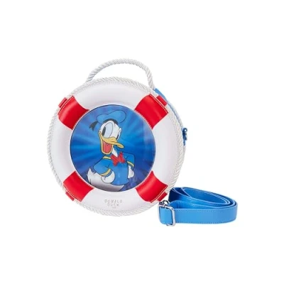 Image of Loungefly Disney Donald Duck 90th Anniversary Crossbody Bag Blue
