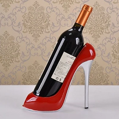 Image of Atc® Unrestrained Passion Red High Heeled Shoes Decorative Wine Bottle Holder