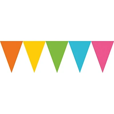 Image of Amscan 120099 90 55 Pennant Banner Multi