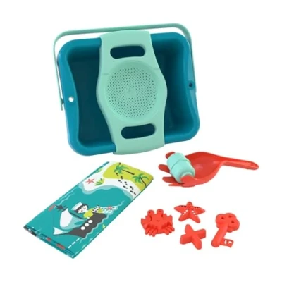 Image of TP Toys Dig And Explore Accessory Kit With Mat, 4 Treasure Accessories, Dual use Scoop, Sieve Storage Bucket. Pieces Of Hidden Amongst Shipwrecks For 3+ Years