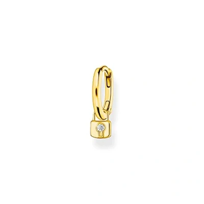 Image of Thomas Sabo Women Single Hoop Earring with Lock Pendant 925 Sterling Silver
